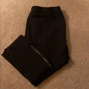 Metal zipper leggings